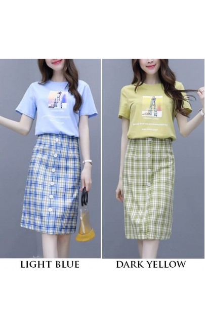 4✮- Knee Dress (Top+Skirt) - JSFRS3648