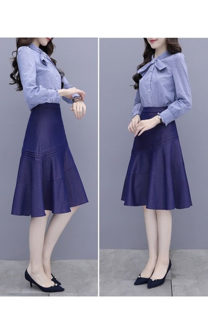 4✮- Knee Dress (Top+Skirt) - JUFRS4823