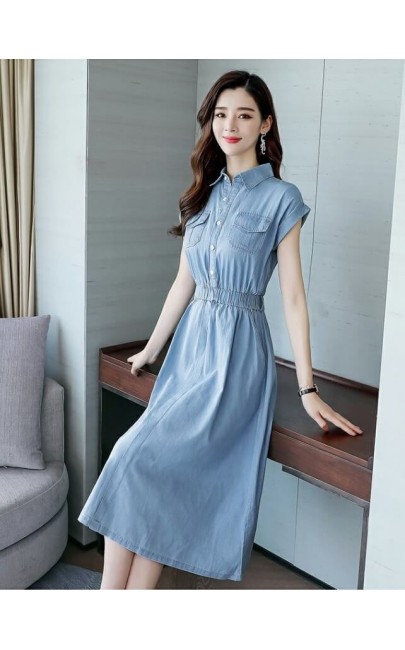4✮- Denim Midi Dress - JVFRS6109 4✮- Denim Midi Dress - JVFRS6109