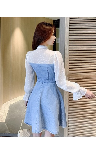4✮- Denim Mini Dress - JVFRS6128 4✮- Denim Mini Dress - JVFRS6128