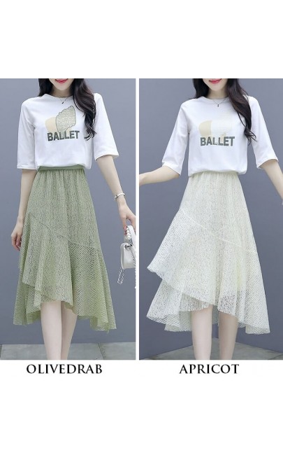 4✮- Knee Dress (Top+Skirt) - JVFRS6491
