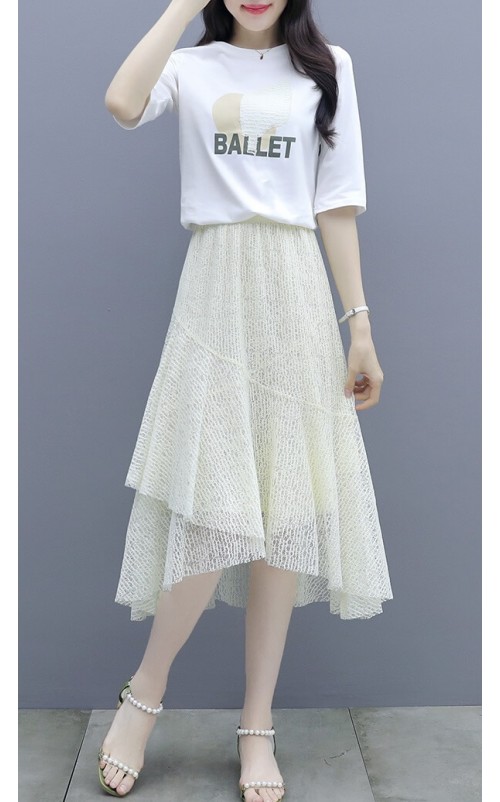 4✮- Knee Dress (Top+Skirt) - JVFRS6491