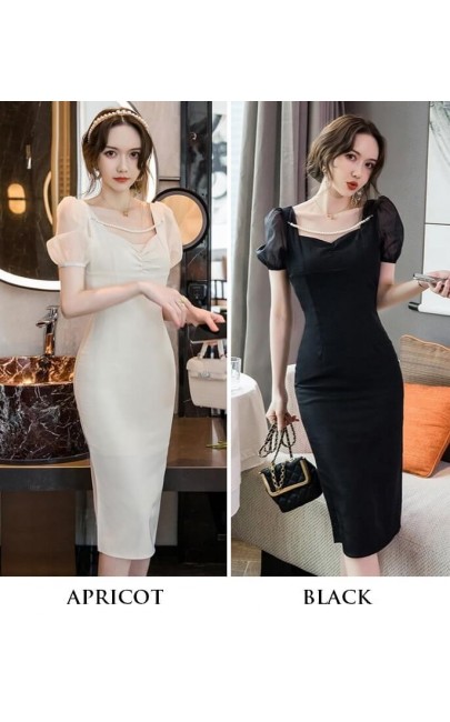 4✮- Bodycon Knee Dress - JWFRS7375