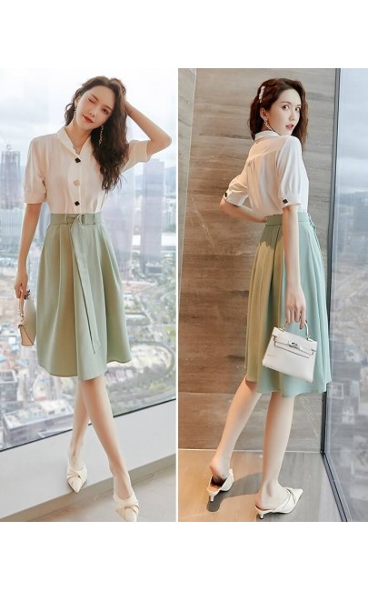 4✮- Knee Dress (Top+Skirt) - JWFRS7470 / BY155