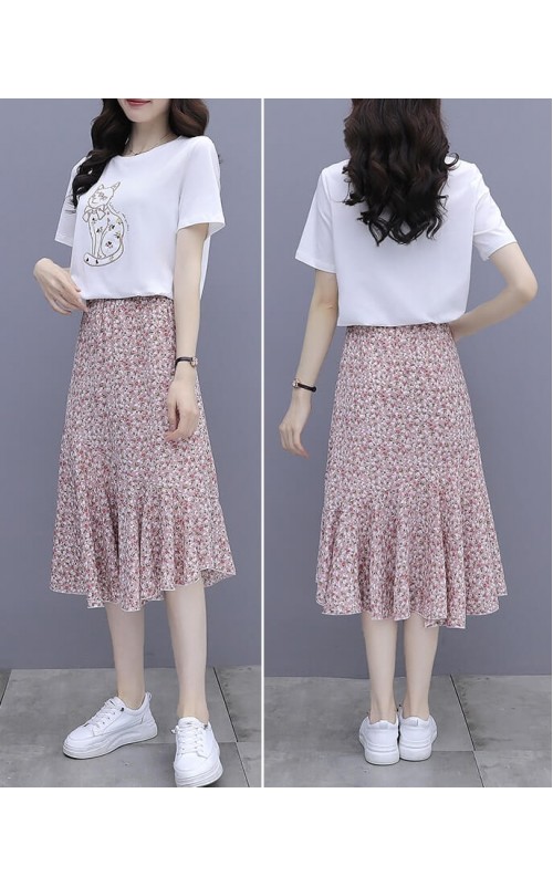 4✮- Knee Dress (Top+Skirt) - JXFRS9573