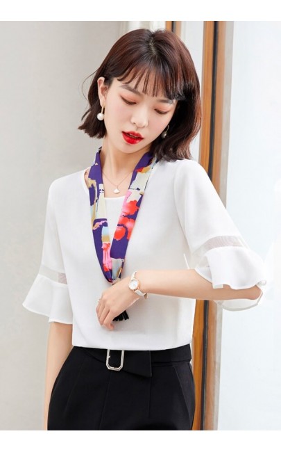 4✮- Casual Shirt (With Scarf) - JYFRS10128