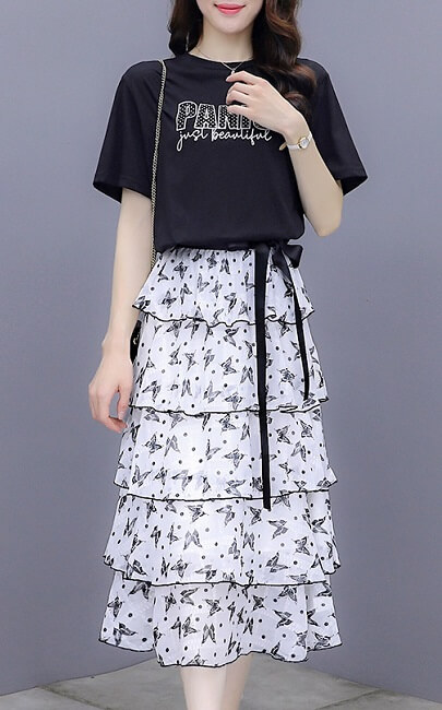 4✮- Midi Dress (Top+Skirt) - JZFRS12492