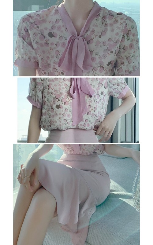 4✮- Mermaid Knee Dress (Top+Skirt) - KAFRS12671