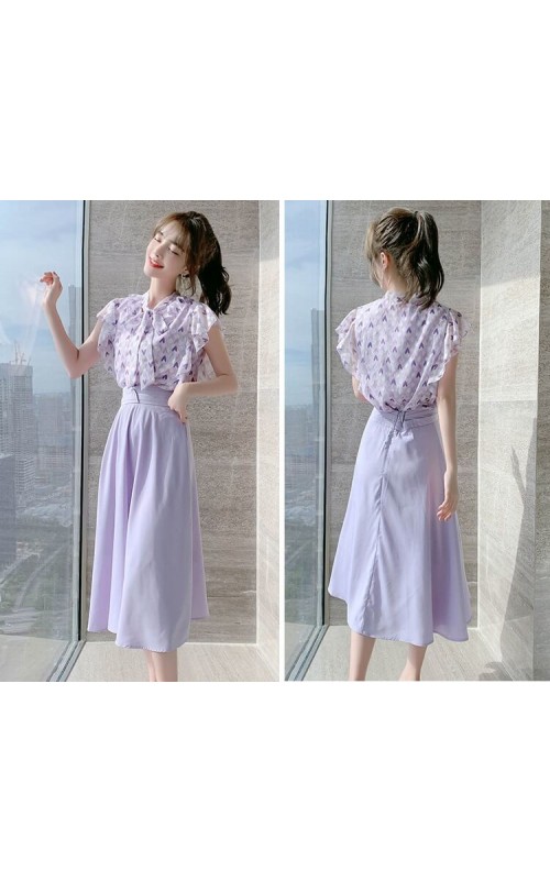 4✮- Midi Dress (Top+Skirt) - KAFRS12672