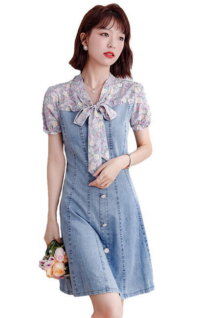 4✮- Denim Dress - KDFRS17587