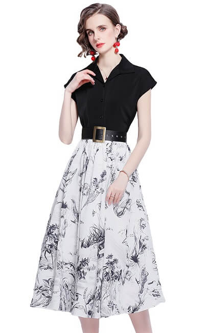 4✮- Midi Dress (Top+Skirt) - KFFRS19331