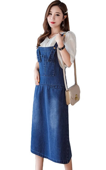 4✮- Denim Pinafore - KGFKY7543