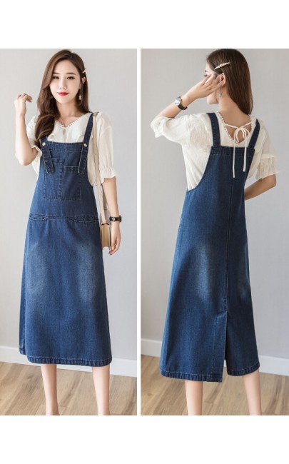 4✮- Denim Pinafore - KGFKY7543 4✮- Denim Pinafore - KGFKY7543