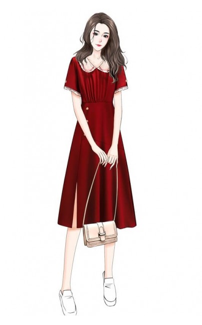 4✮- Knee Dress - KHFRS22534 4✮- Knee Dress - KHFRS22534