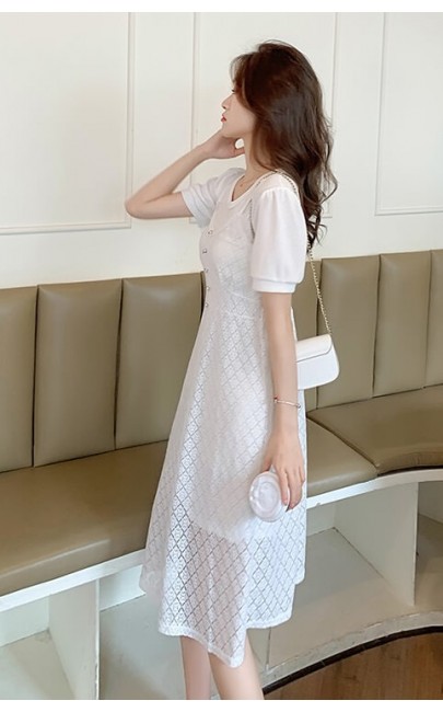 4✮- Knee Dress (Pinafore+Long Top) - KHFRS22941