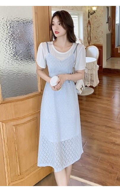 4✮- Knee Dress (Pinafore+Long Top) - KHFRS22941 4✮- Knee Dress (Pinafore+Long Top) - KHFRS22941