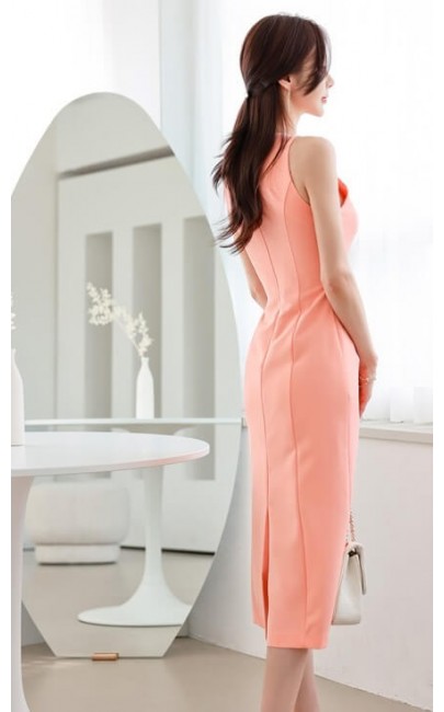 4✮- Bodycon Knee Dress - KJFRS26290