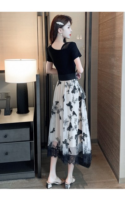 4✮- Knee Dress (Top+Skirt) - KJFRS26477