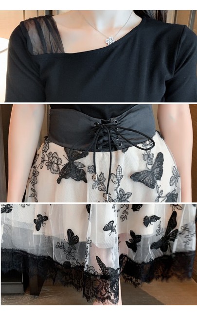 4✮- Knee Dress (Top+Skirt) - KJFRS26477