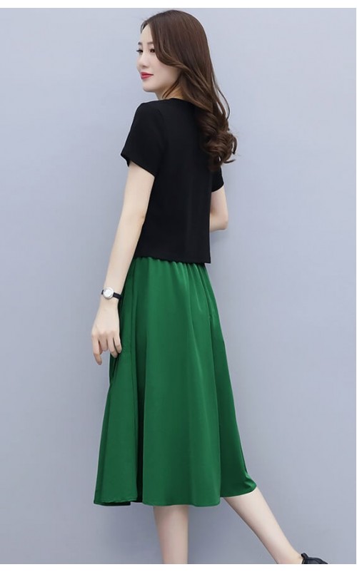 4✮- Midi Dress (Top+Skirt) - KKFRS27823