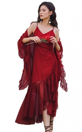 4✮- Mermaid Midi Dress (With Jacket) - KLFRS28931