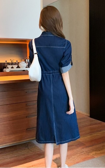 4✮- Denim Knee Dress - KMFRS29638 / M14938 4✮- Denim Knee Dress - KMFRS29638 / M14938
