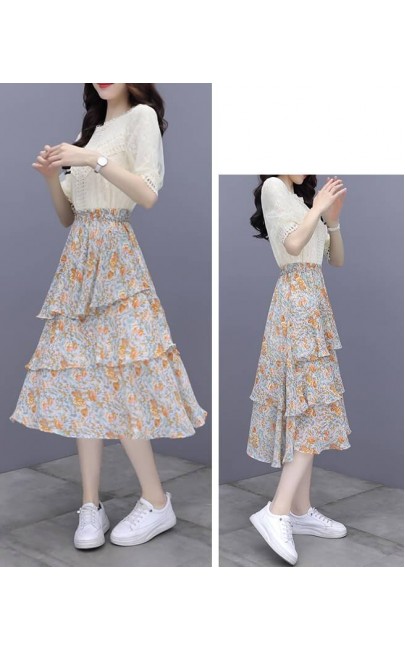 4✮- Midi Dress (Top+Skirt) - KMFRS29657