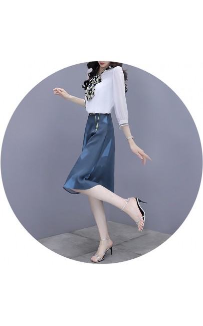 4✮- Knee Dress (Top+Skirt) - KMFRS30149