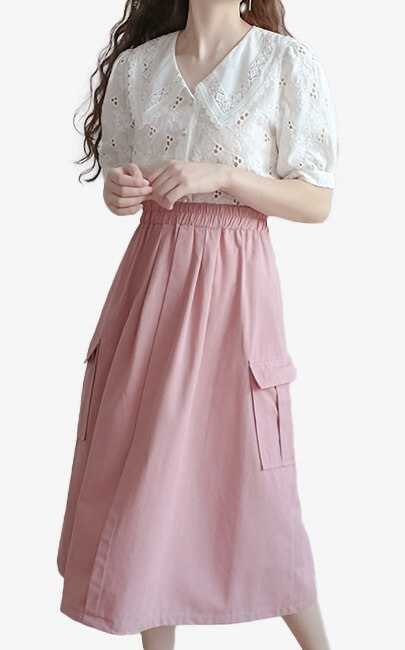 4✮- Knee Skirt (S-L) - KOFRS33314 4✮- Knee Skirt (S-L) - KOFRS33314