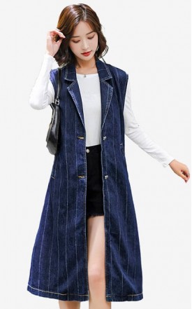 4✮- Denim Long Jacket - KPFKY8460