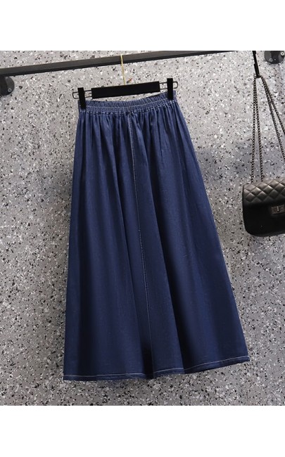 4✮- Denim Knee Skirt - KPFRS34597