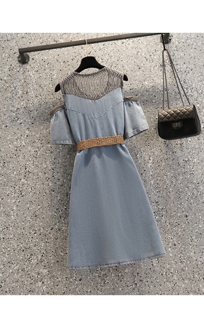 4✮- Denim Knee Dress - KPFRS34604 4✮- Denim Knee Dress - KPFRS34604