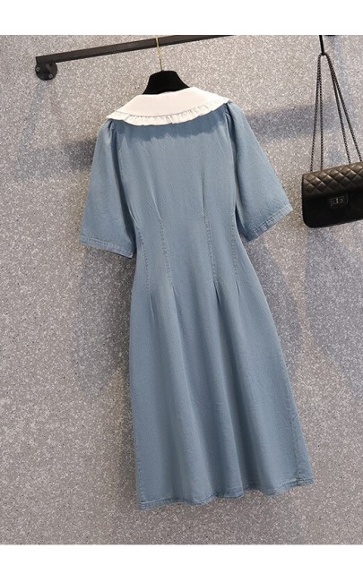 4✮- Denim Knee Dress - KPFRS34609 4✮- Denim Knee Dress - KPFRS34609