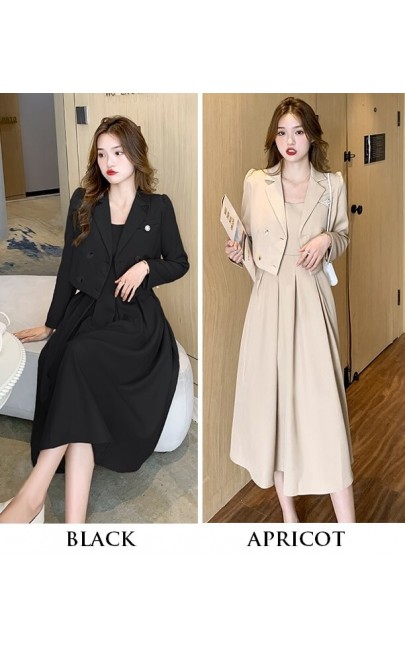 4✮- Midi Dress (With Blazer) - KQFRS36870 4✮- Midi Dress (With Blazer) - KQFRS36870