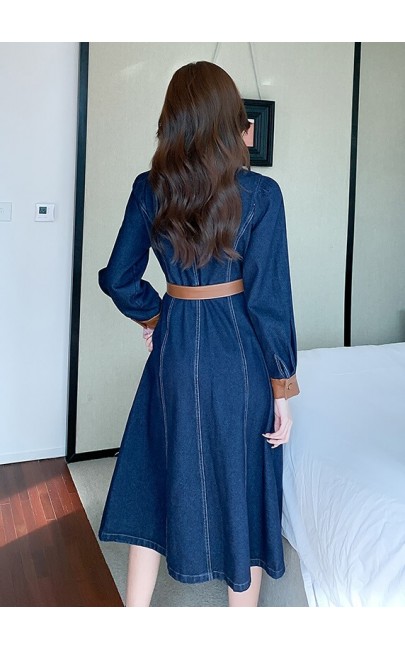 4✮- Denim Midi Dress - KTFRS39917 4✮- Denim Midi Dress - KTFRS39917
