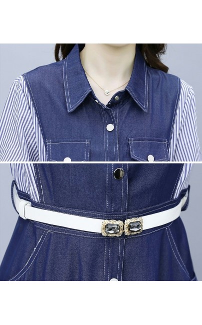 4✮- Denim Knee Dress - KUFRS41165 4✮- Denim Knee Dress - KUFRS41165