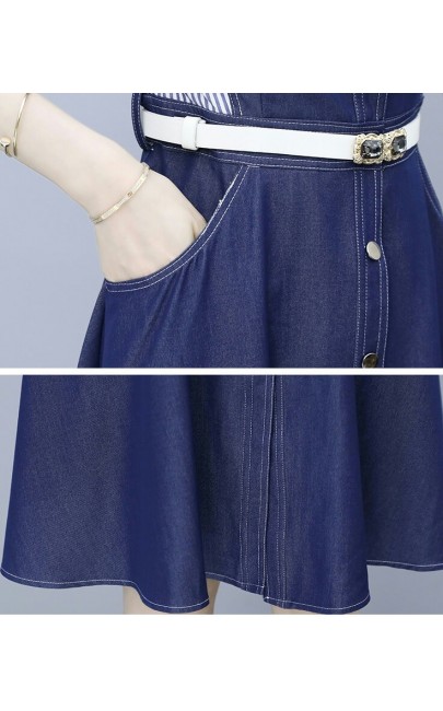 4✮- Denim Knee Dress - KUFRS41165 4✮- Denim Knee Dress - KUFRS41165