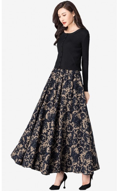 4✮- Midi Skirt (S-5XL) - KUFRS41263 4✮- Midi Skirt (S-5XL) - KUFRS41263