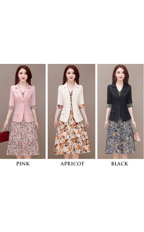 4✮- Knee Dress (With Coat) - KYFKY8503