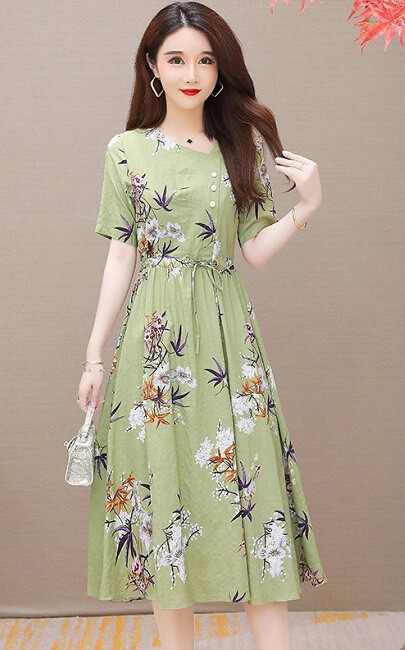 4✮- Knee Dress - KYFRS49736