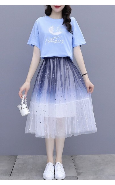 4✮- Midi Dress (Top+Skirt) - KZFRS50889