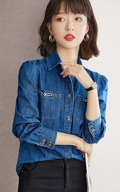 4✮- Denim Shirt - KZFRS51429 4✮- Denim Shirt - KZFRS51429