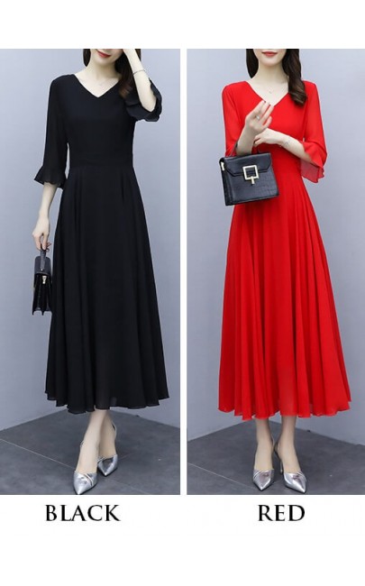 4✮- Midi Dress (Small Cutting) - LDFM3188 4✮- Midi Dress (Small Cutting) - LDFM3188