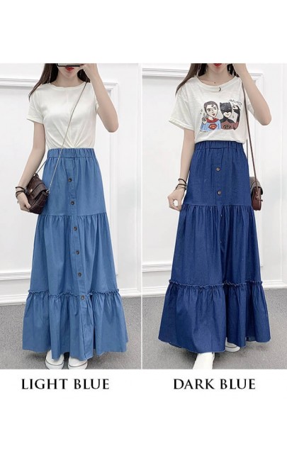 4✮- Denim Maxi Skirt - LFFM5221