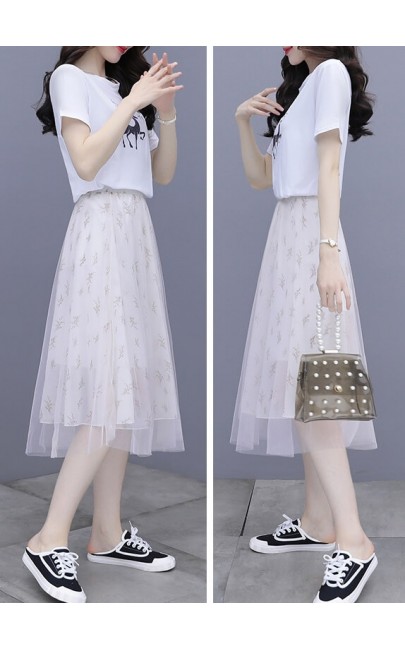 4✮- Knee Dress (Top+Skirt) - LFFM5526