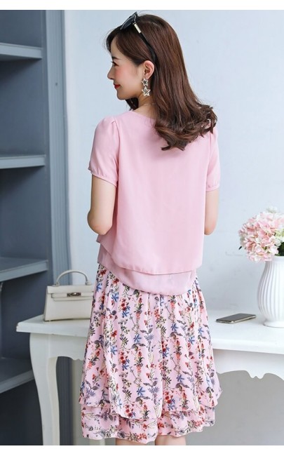 4✮- Knee Dress (Top+Skirt, Small Cutting) - LFFM5575