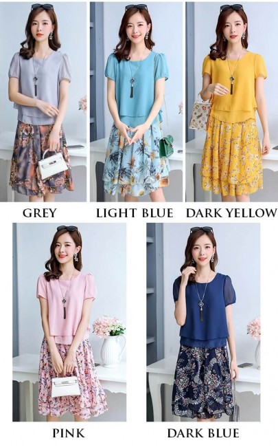 4✮- Knee Dress (Top+Skirt, Small Cutting) - LFFM5575 4✮- Knee Dress (Top+Skirt, Small Cutting) - LFFM5575