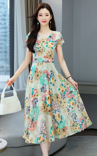 4✮- Midi Dress - LGFM6508 / M18548