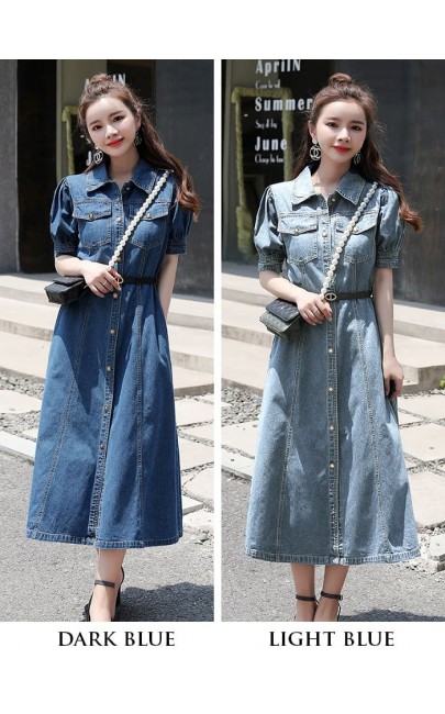 4✮- Denim Midi Dress - LHFM7581 4✮- Denim Midi Dress - LHFM7581