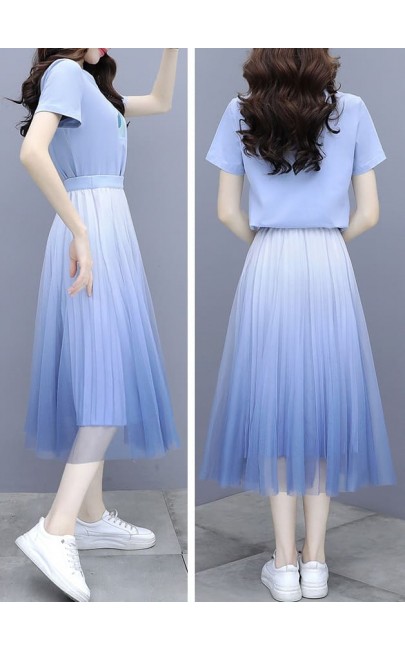 4✮- Midi Dress (Top+Skirt) - LJFM9089 / M15353 (Ready Stock)